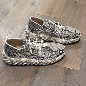 Giuseppe Zanotti Snakeskin Pattern Sneakers - Black, Gray, White